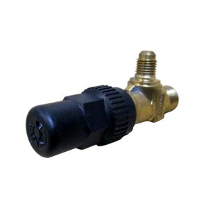 7764-B Henry Packless Valve, Brass Seal Cap Angle Shut-Off 3/8" MPT x 1/4" FL