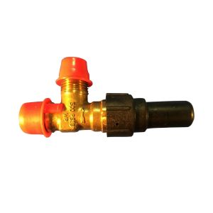 7766-B Henry Packless Valve, Brass Seal Cap Angle Shut-Off 3/8" MPT x 3/8" FL