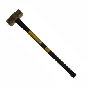 7HBRFRH14 Klein Tools Brass Sledge Hammer, Rubber Handle, 14-Pound