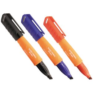 861923 Klein Tools Skribes&trade; Chisel Tip Permanent Markers, Multi-Color, 3-Piece