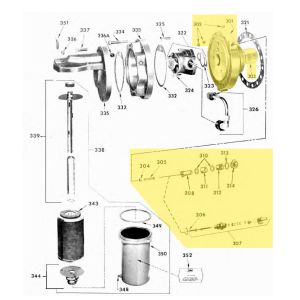 Vilter A33149A, Housing 320&340 Rear BRG & Oil Relief