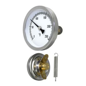 Magnetic Connection Black Steel Case Surface Mount Thermometer Surface Mount -40/120°F PIC Gauge B2MS-A 2” Dial Size 