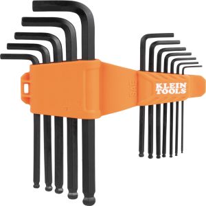 BLS12 Klein Tools L-Style Ball-End Hex Key Wrench Set, SAE, 12-Piece
