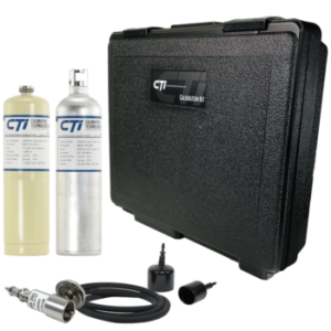 CAL KIT Combo CTI Calibration Kit with valve, regulator, gauge for 17L & 34L bottles, calibration adapter, tubing, rugged carryi
