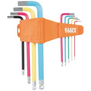 CBLS9M Klein Tools Powder Coated Long Ball-End Hex Key Set, Metric, 9-Piece