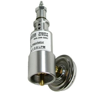CK-REG-17L CTI Regulator for 17L Calibration Gas Bottle. Fixed 0.8 LPM Flowrate. Integral Pressure Gauge