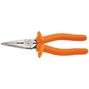 D203-8N-INS Klein Tools Insulated Long Nose Pliers, Side-Cutting/Stripping