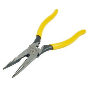 D203-8NCR Klein Tools Pliers, Needle Nose Side Cutters with Stripping and Crimping, 8-Inch