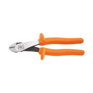 D248-8-INS Klein Tools Diagonal Cutting Pliers, Insulated, High-Leverage, Angled Head, 8-Inch