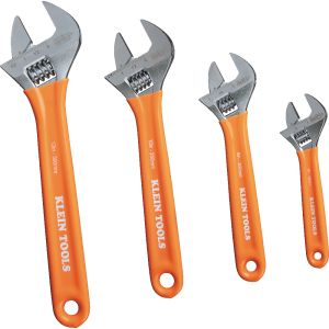 D5074 Klein Tools Extra-Capacity Adjustable Wrenches, 4-Piece