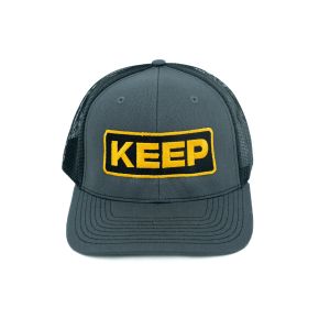 Keep Supply Snapback Trucker Hat - Charcoal with KEEP Logo