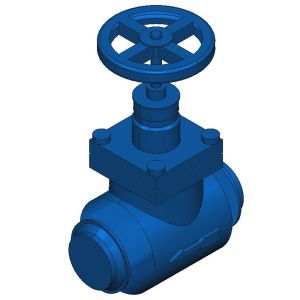 Hansen GW200H, 2 Ammonia Shut-off Valve Globe, Welded, Handwheel