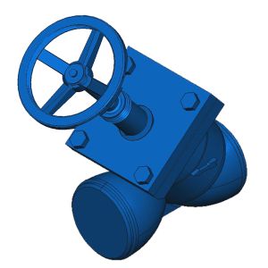 Hansen GW600H, 6 Ammonia Shut-off Valve Globe, Welded, Handwheel
