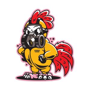 Hazmat Chicken Decal