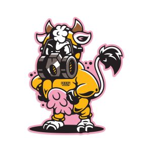 Hazmat Cow Decal