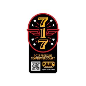 Keep Supply R717 Pressure Temperature Chart Decal - 5 Pack
