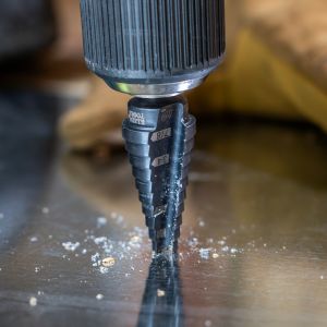 KTSB14 Klein Tools 12-Step Drill Bit, 3/8-Inch Hex, Double Straight Flute, 3/16-Inch to 7/8-Inch