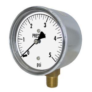 LP1-254-60 PIC Gauges Low Pressure Gauge, 2-1/2