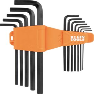 LS12 Klein Tools L-Style Long Hex Key Set, SAE, 12-Piece