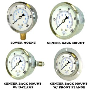 PIC Gauges PRO-200 Series Liquid Filled Gauges
