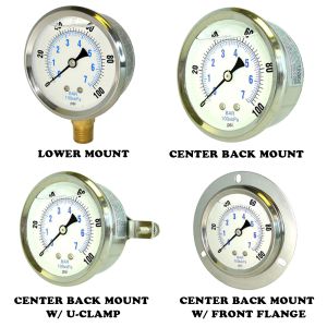 PIC Gauges PRO-200 Series Liquid Filled Gauges