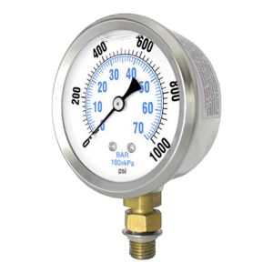 201L-25XR-SAE4 PIC Gauges Pressure Gauge, 2-1/2