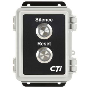 SB-SR1 CTI Silence/Reset switch, 24Vdc, LED lit, momentary, 24Vdc Out, NEMA 4 polycarbonate enclosure