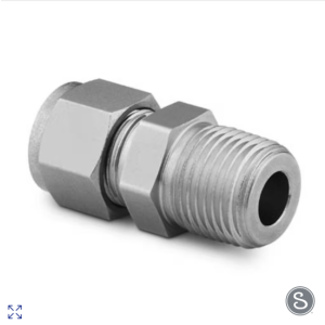 SS-600-1-6, Swagelok, Stainless Steel Swagelok Tube Fitting, Male Connector, 3/8 in. Tube OD x 3/8 in. Male NPT