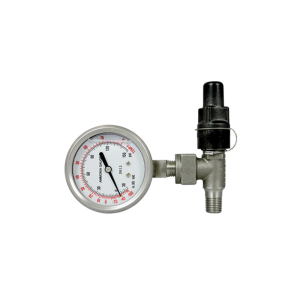 SGVC Hantemp Controls Compact Stainless Steel Gauge Valve, with Lanyard