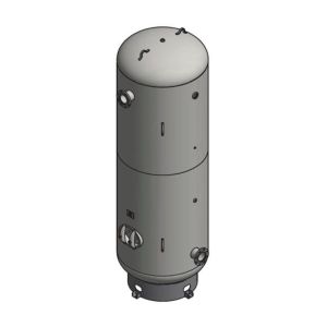 V10096 Samuel Vertical Vacuum Air Receiver | 80 Gallons | 150 PSI-Standard-Epoxy-White | 175 SCFM Tank Kit - Gauge, SRV, & Ball Valve