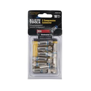 VDV812-623 Klein Tools Weatherproof F-Compression Connectors RG6 10-Pack