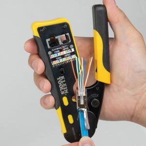 VDV826-705 Klein Tools Pass-Thru&trade; Modular Data Plugs, RJ45-CAT6A, Shielded (STP), 50-Pack