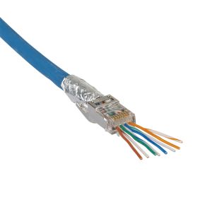 VDV826-754 Klein Tools Pass-Thru&trade; Modular Data Plug, RJ45-CAT6A, Shielded (STP), 100-Pack