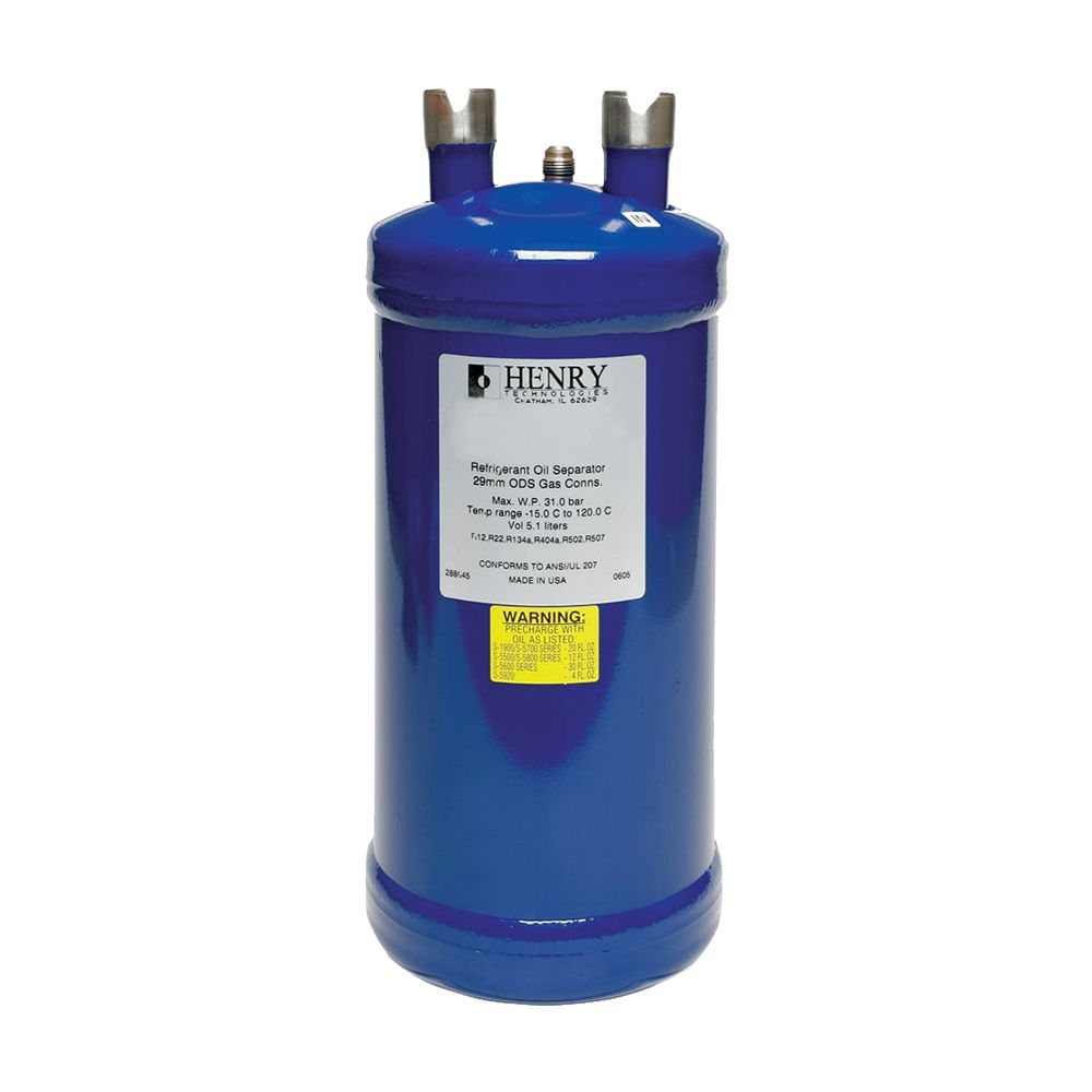 S-5587 Henry Conventional Welded Oil Separator - Top Inlet/Top Outlet  Connection 7/8 ODS; 3/8 FL Return