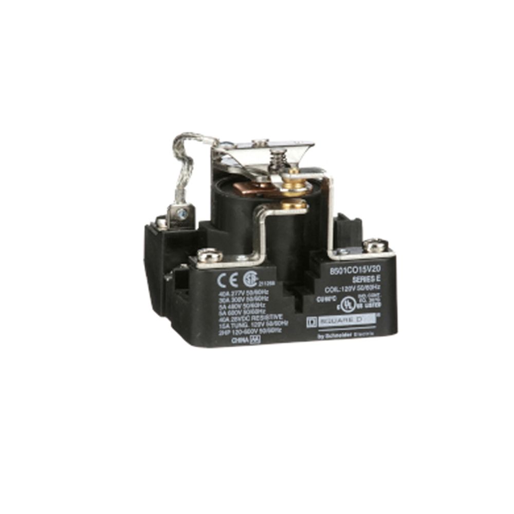 8501CO15V20 Square D Power Relay, Type C, 2 Hp, 30A Resistive At 300 VAC,  Spdt, 1 Normally Open And 1 Normally Closed Contact, 1