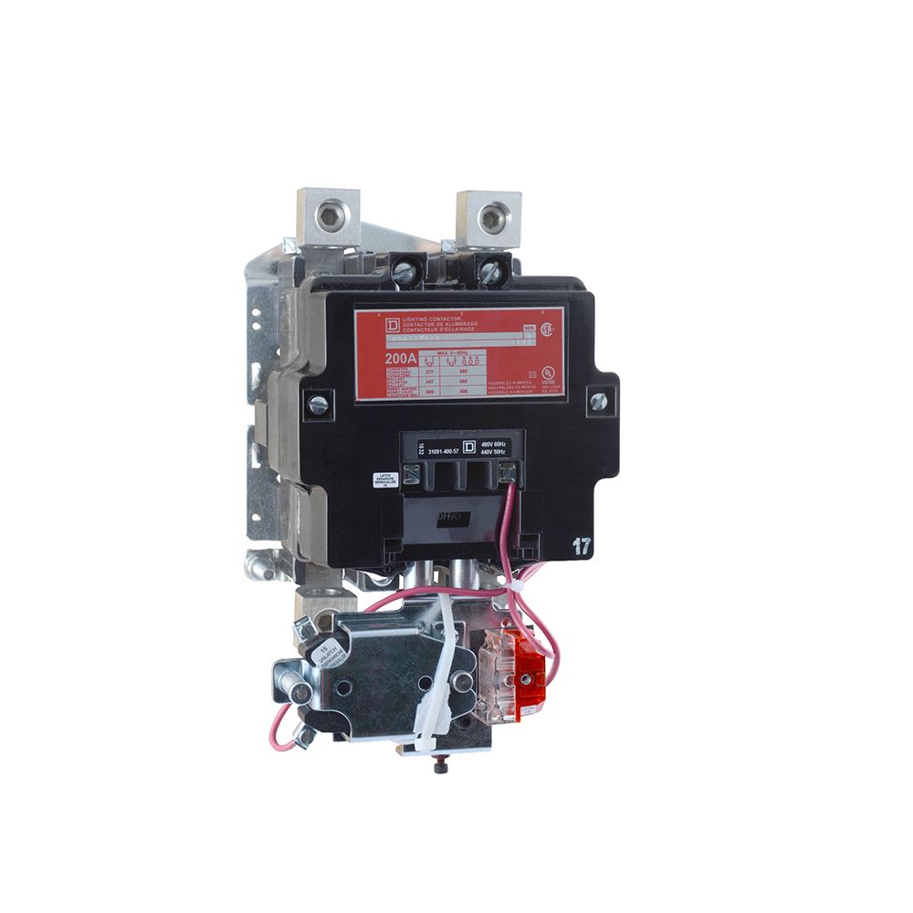 8903SVO11V04 Square D Contactor, Type S, Multipole Lighting, Mechanically  Held, 200A, 3 Pole, 277 VAC 60 Hz Coil, Open Style