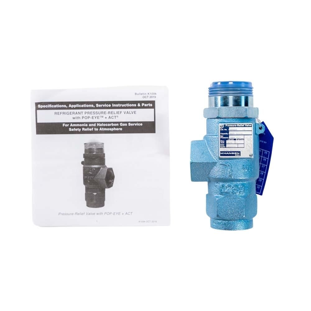 Hansen H5602/300-P NH3 Pressure Relief Valve 3/4 x 1, Set@300 PSIG