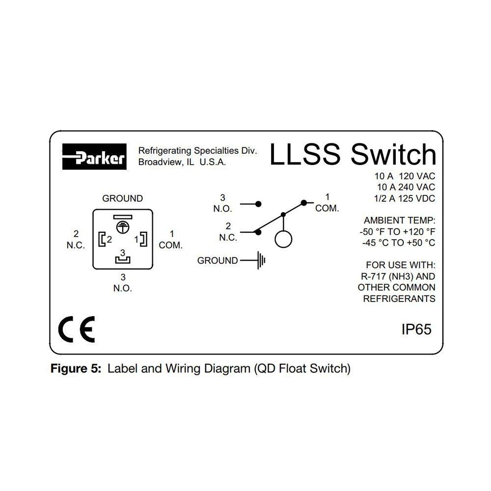 Parker - Refrigerating Specialties: 112617, FLT SW,LLSS W/ Q/D