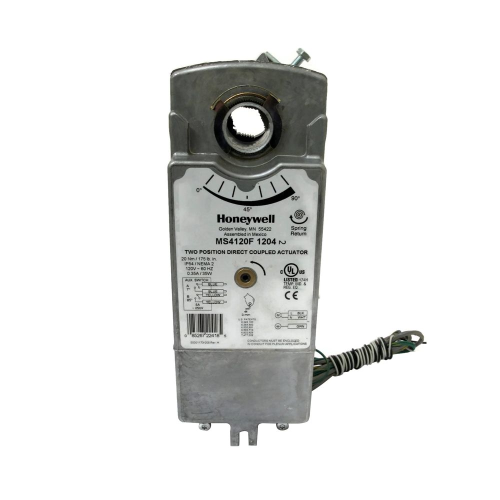 Damper Actuator Two Position, W/ Spring Return and Aux. switches