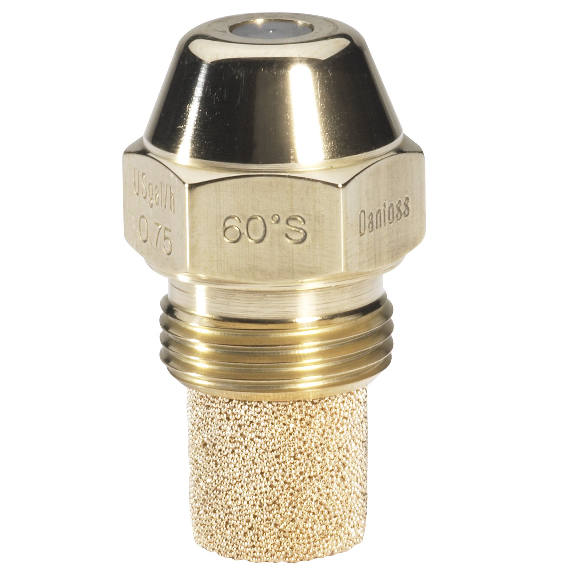 Danfoss 030F6908 Oil Nozzles, OD S, 0.50 gal/h, 1.87 kg/h, 60 °, Solid
