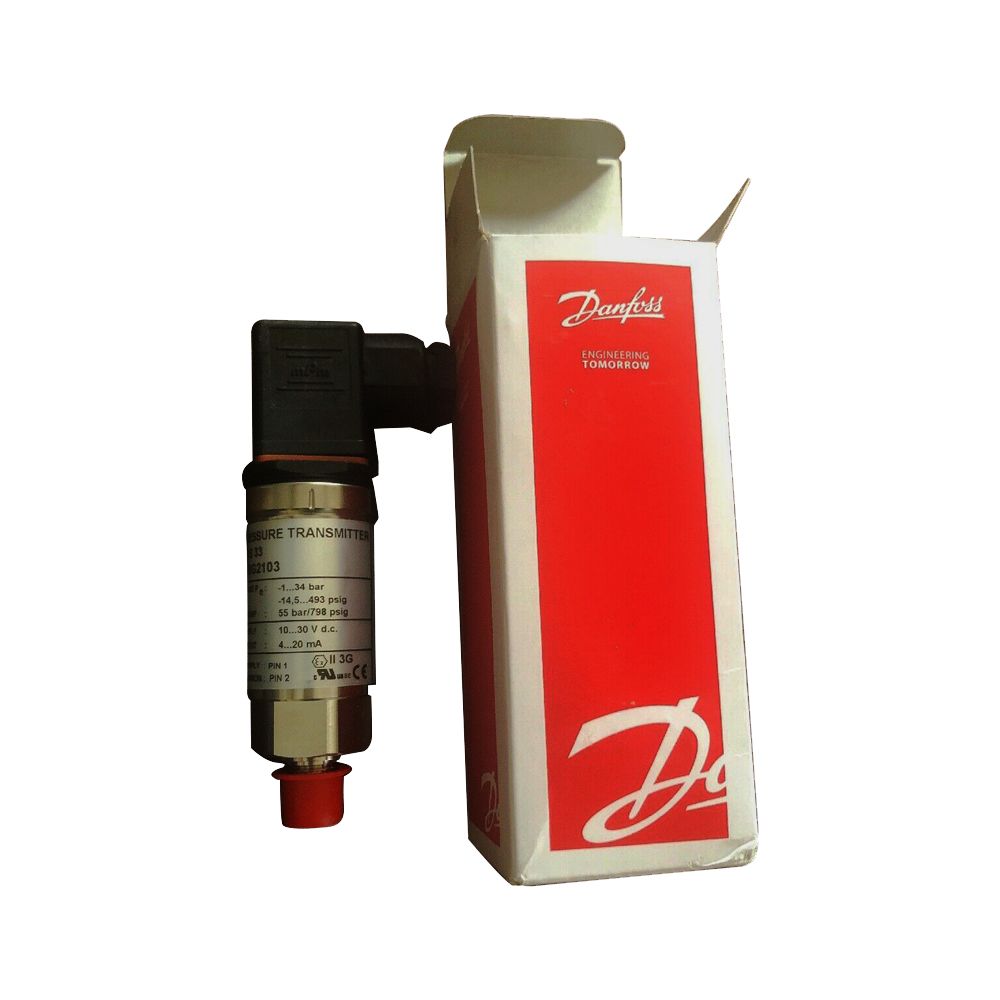 060G2103 Danfoss Pressure transmitter - AKS 33, 0 to 500 psig, 4-20 mA, 1/4 NPT conn. w/ DIN plug
