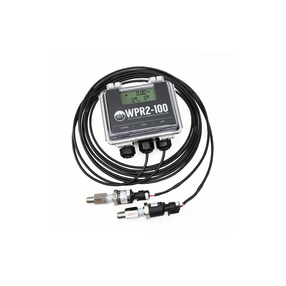 A/WPR2-300-20-LCD Automation Components Inc (ACI) Wet Differential Pressure, 0-30, 0-75, 0-150, 0-300 PSID (Default), 20' Cables, LCD, Outputs: 0-10 VDC (Default), 0-5 VDC, 4-20mA (Selectable) 138106
