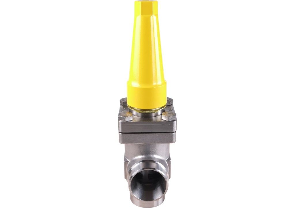 148B6487 Danfoss Hand expansion valve (stainless steel) type REG-SB SS 20, angle, 3/4" ANSI Sch 40 Butt Weld cone B