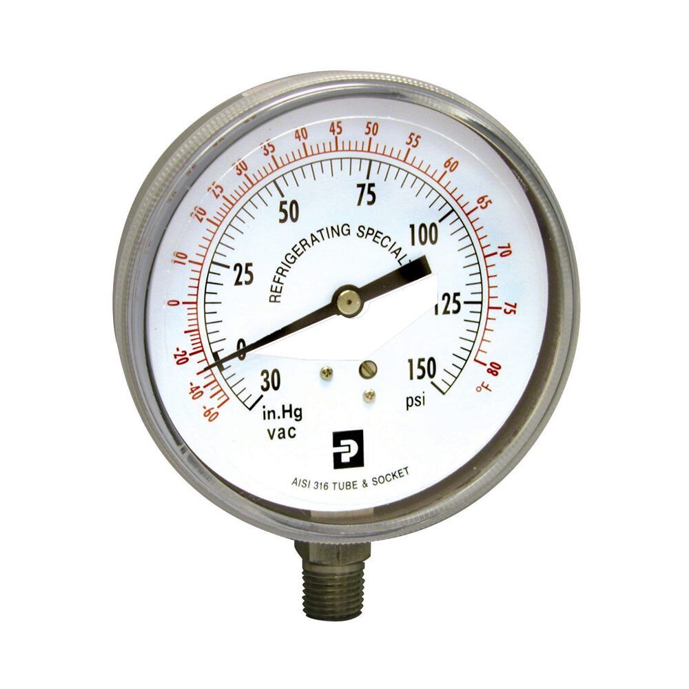 Parker - Refrigerating Specialties: 311895, Gauge, 760MM-10.5BARLF R717 1/4" N2D