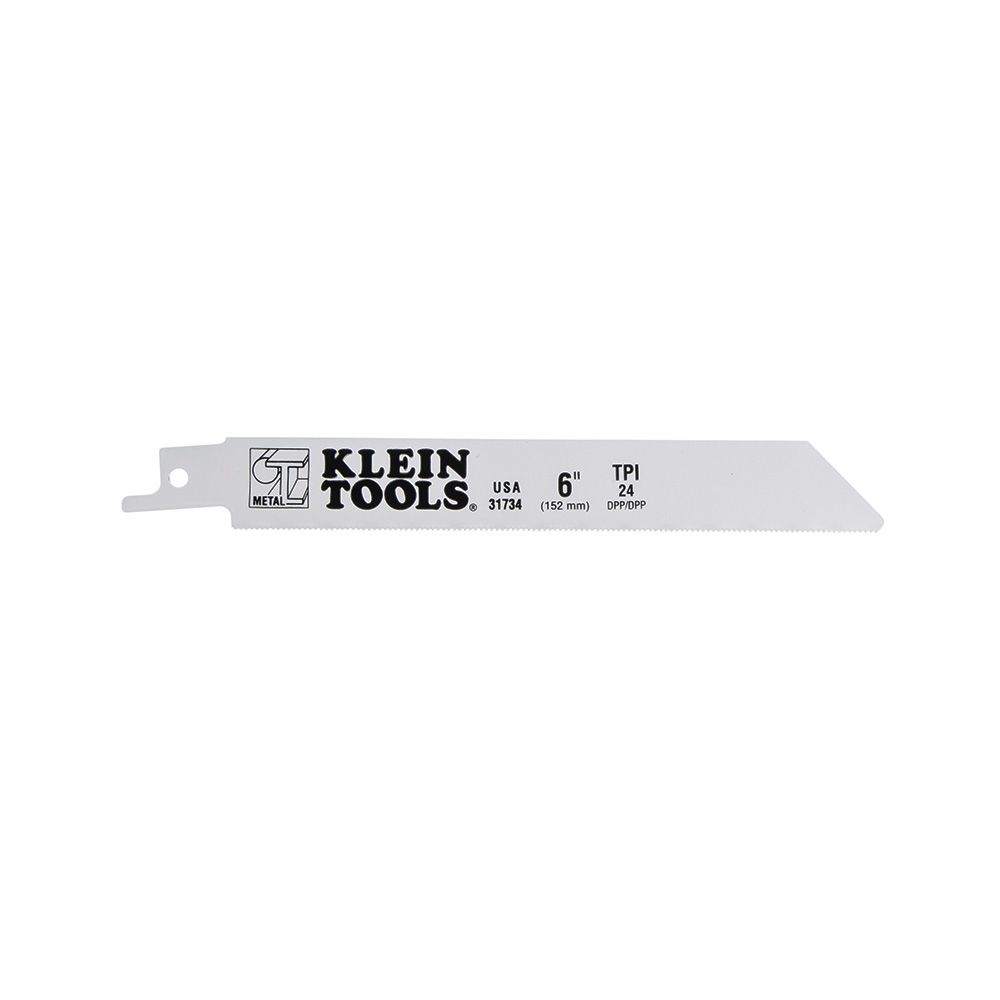 31734 Klein Tools Reciprocating Saw Blades, 24 TPI, 6-Inch, 5-Pack