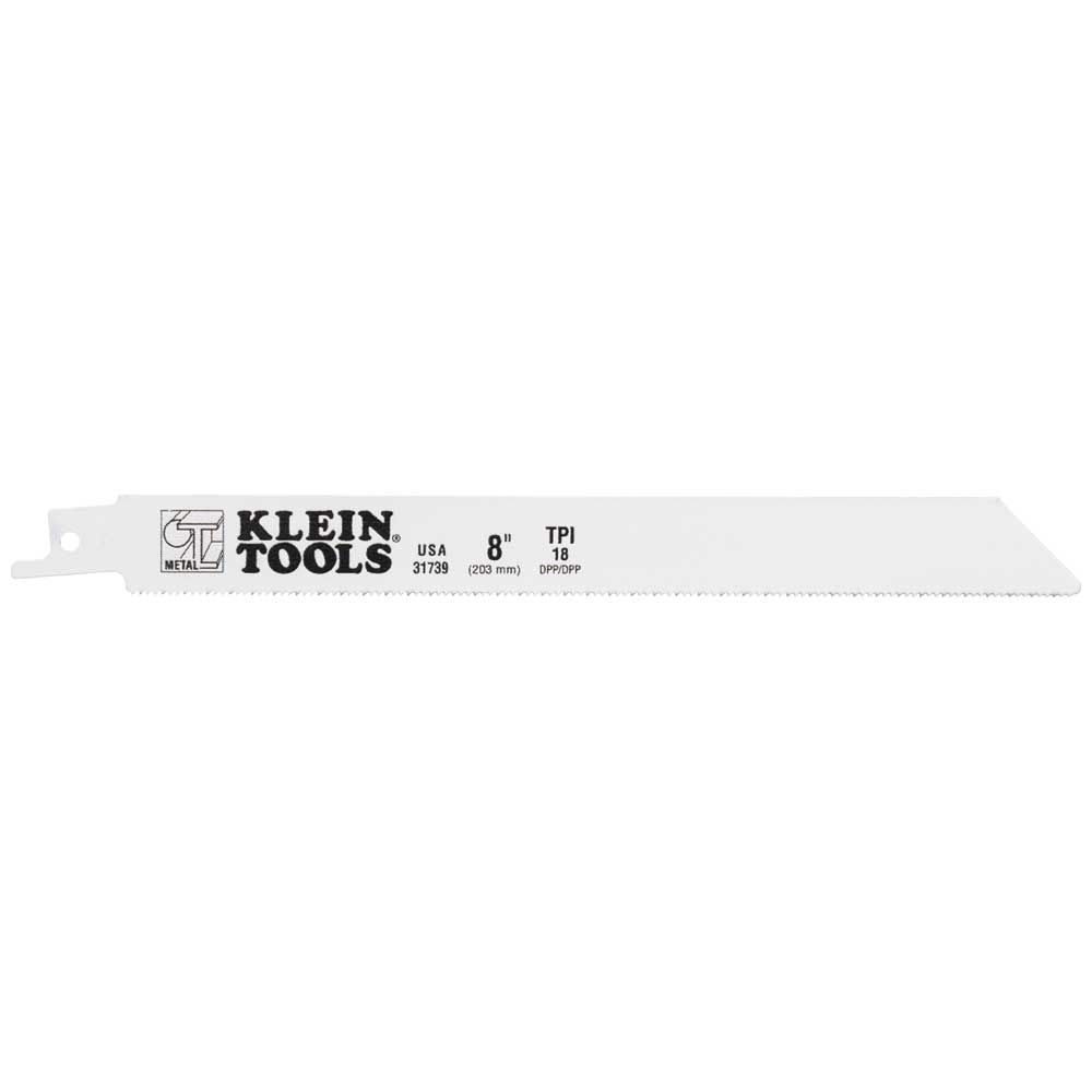 31739 Klein Tools Reciprocating Saw Blades, 18 TPI, 8-Inch, 5-Pack