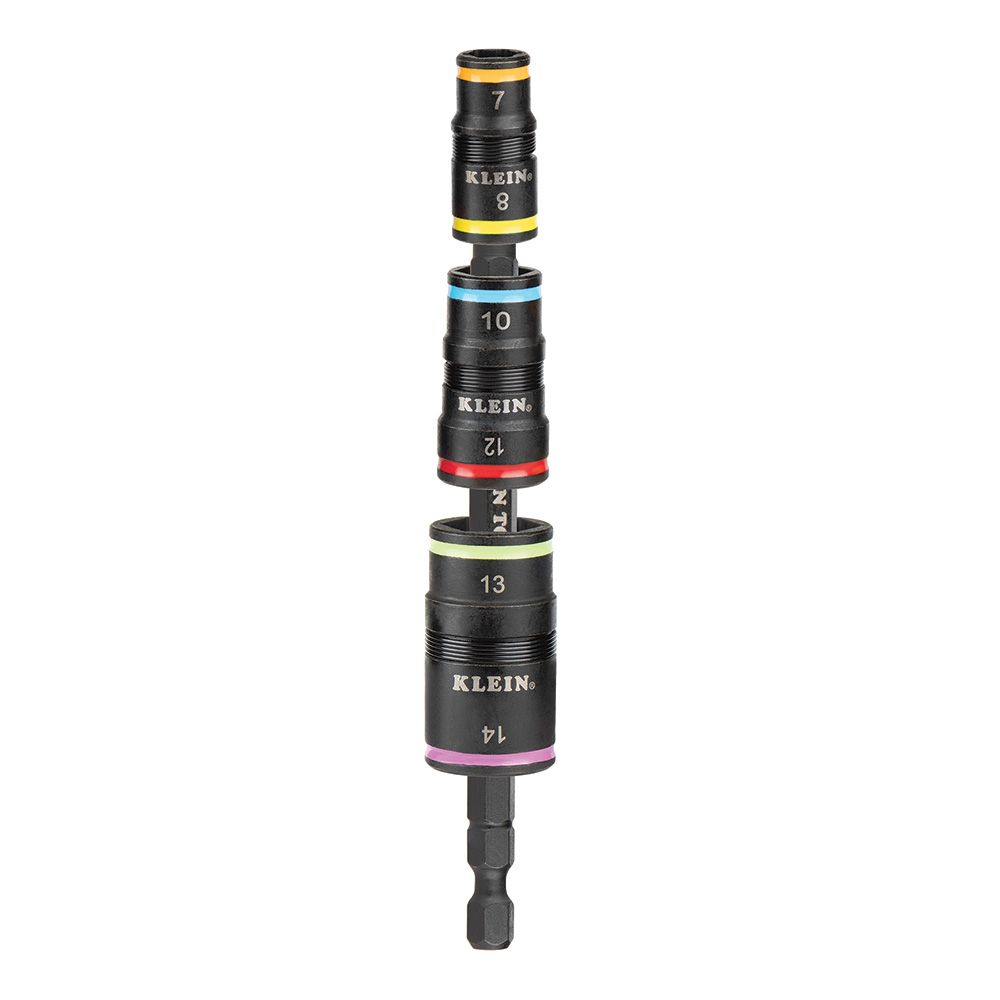 32933M Klein Tools 6-in-1 Impact Rated Flip Socket Set, Metric