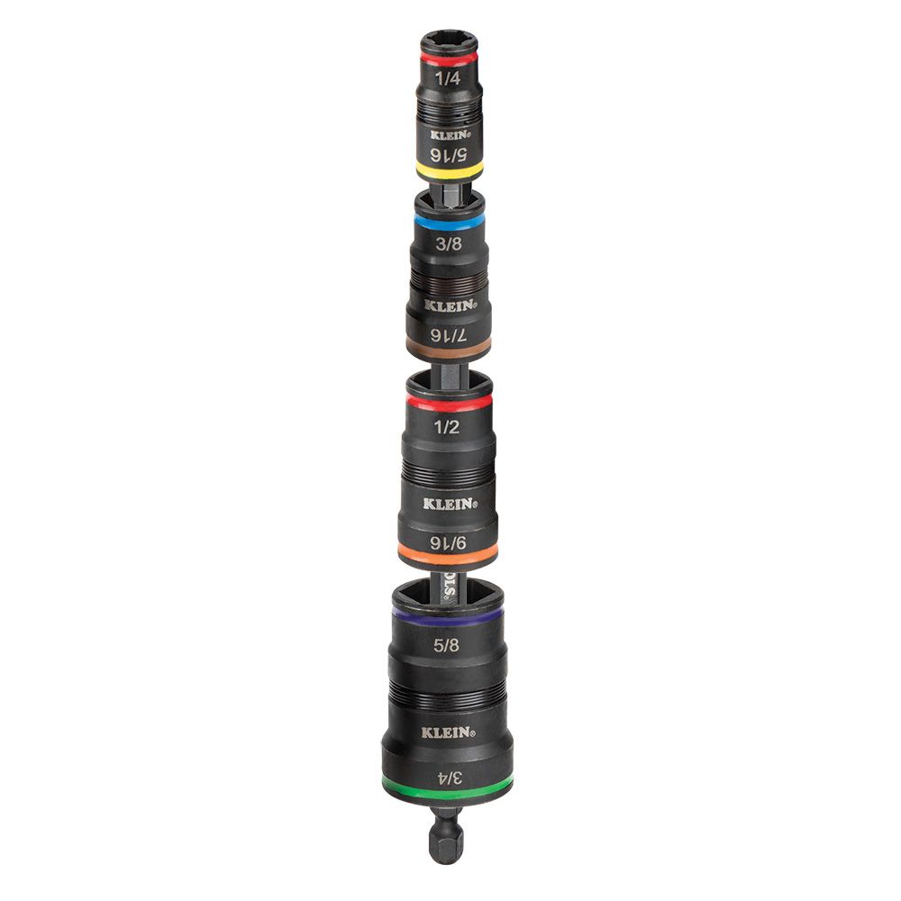32934 Klein Tools 9-in-1 Impact Rated Flip Socket Set