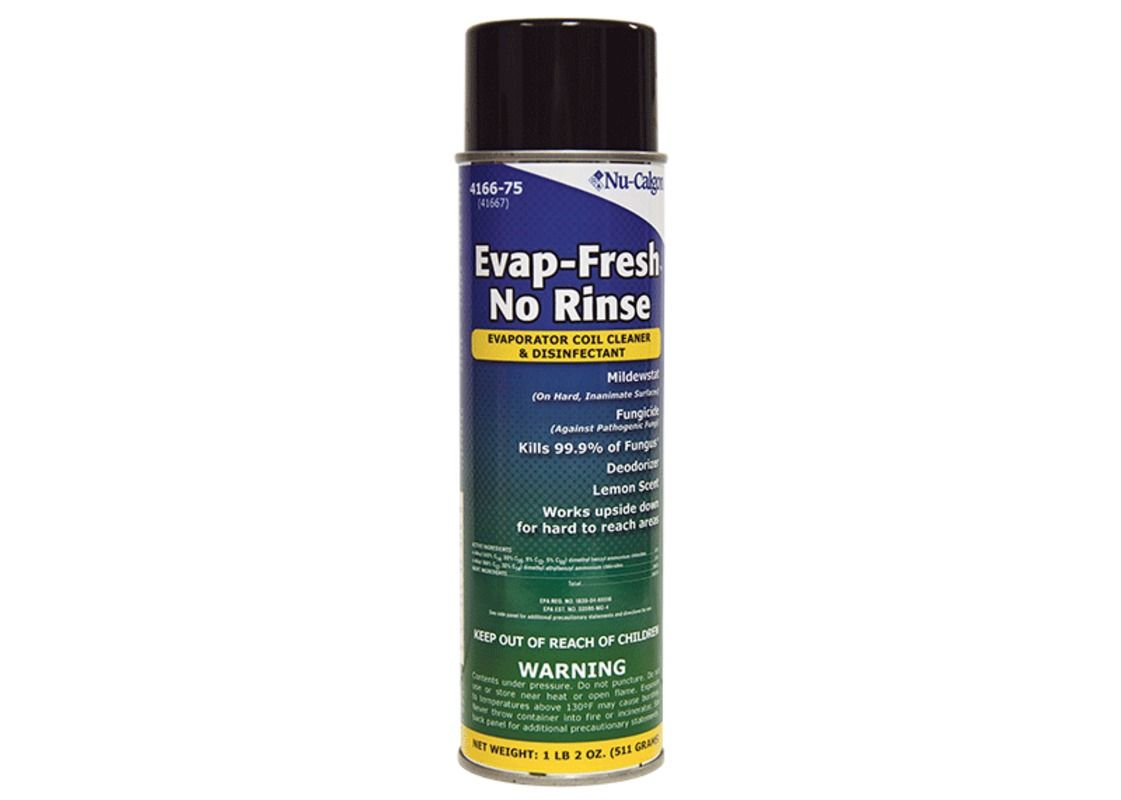 4166-75 NU-CALGON COIL CLEANER EVAP-FRESH NO RINSE COIL CLEANER & DISINFECTANT NU-CALGON 18OZ