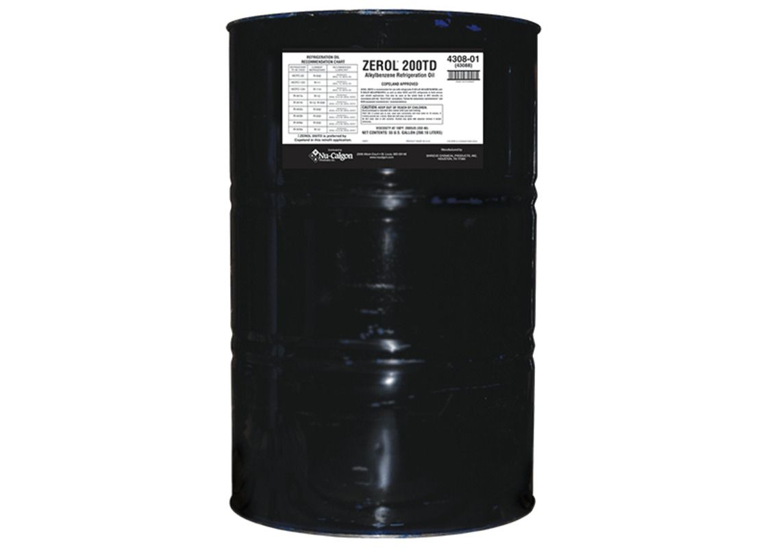 4308-01 Nu-Calgon Refrigeration Oil, Zerol 200TD 55 gal. drum